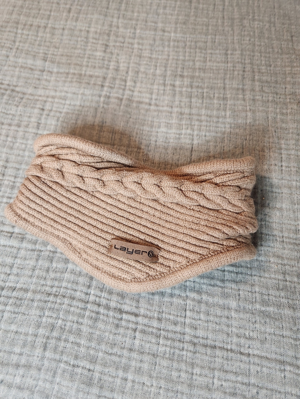 Layer8 running ear warmer Knit Headband in Beige